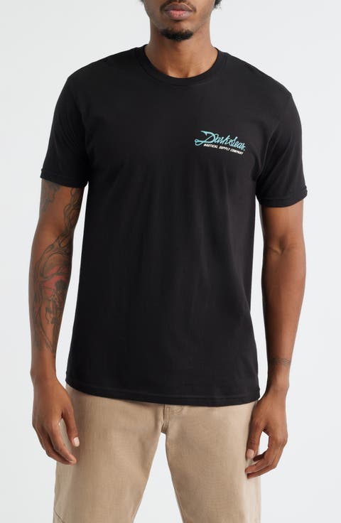 Fish Hook Cotton Graphic T-Shirt