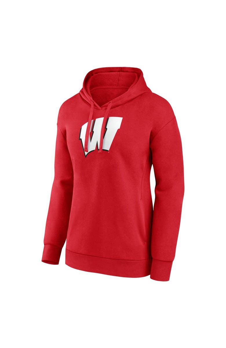 FANATICS Women's Fanatics Branded Red Wisconsin Badgers Evergreen Pullover Hoodie, Alternate, color, Red