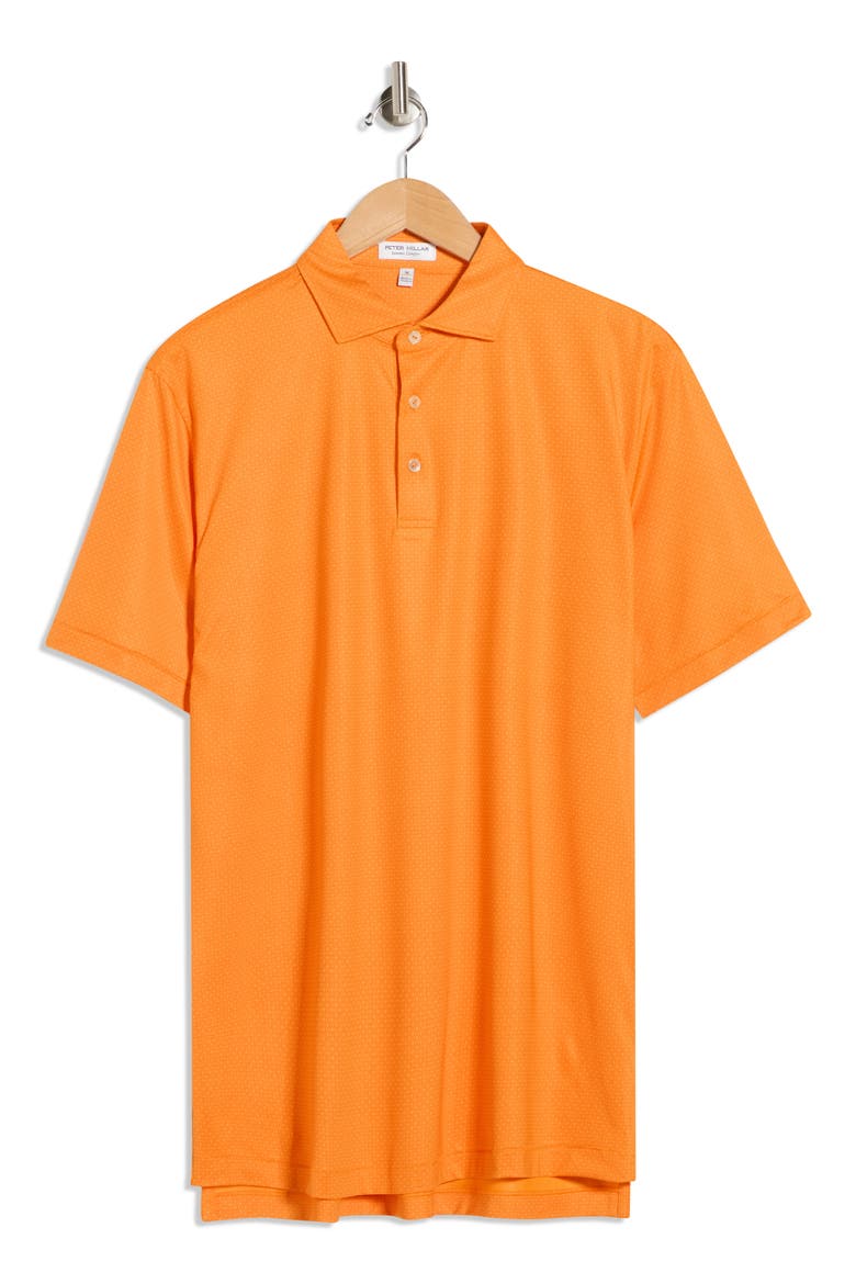 Tesseract Performance Jersey Polo, Alternate, color, ORANGE
