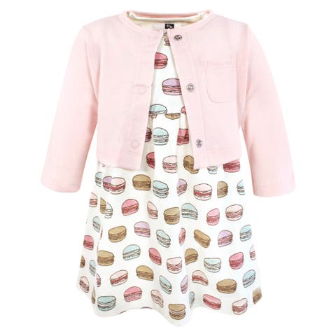Two-Piece Cotton Dress and Knit Cardigan Set (Baby)