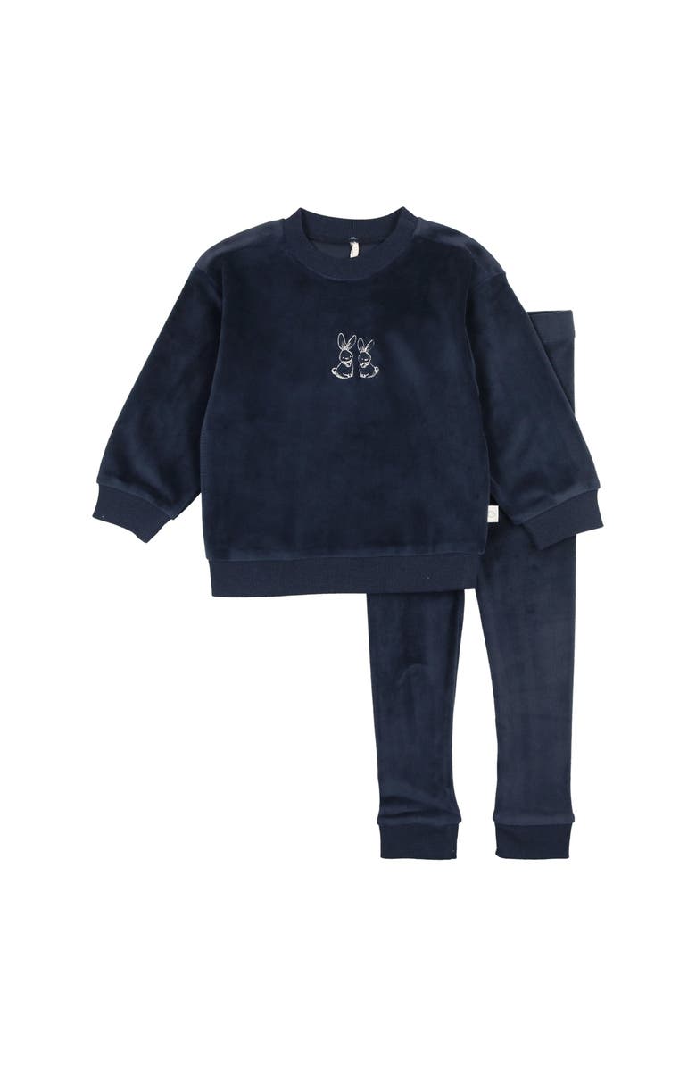 Pouf Boys Velour Bunny Set, Main, color, Blue