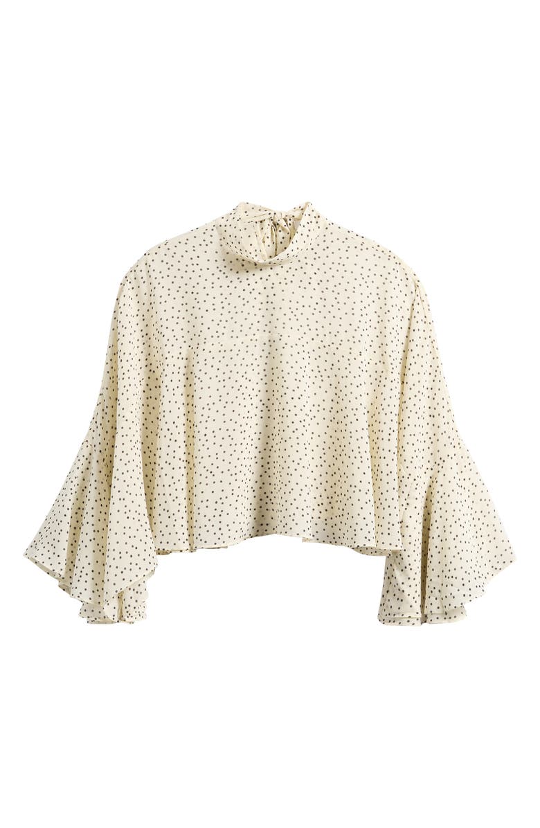 WAYF Reine Polka Dot Swing Top, Main, color, Cream Polka Dot