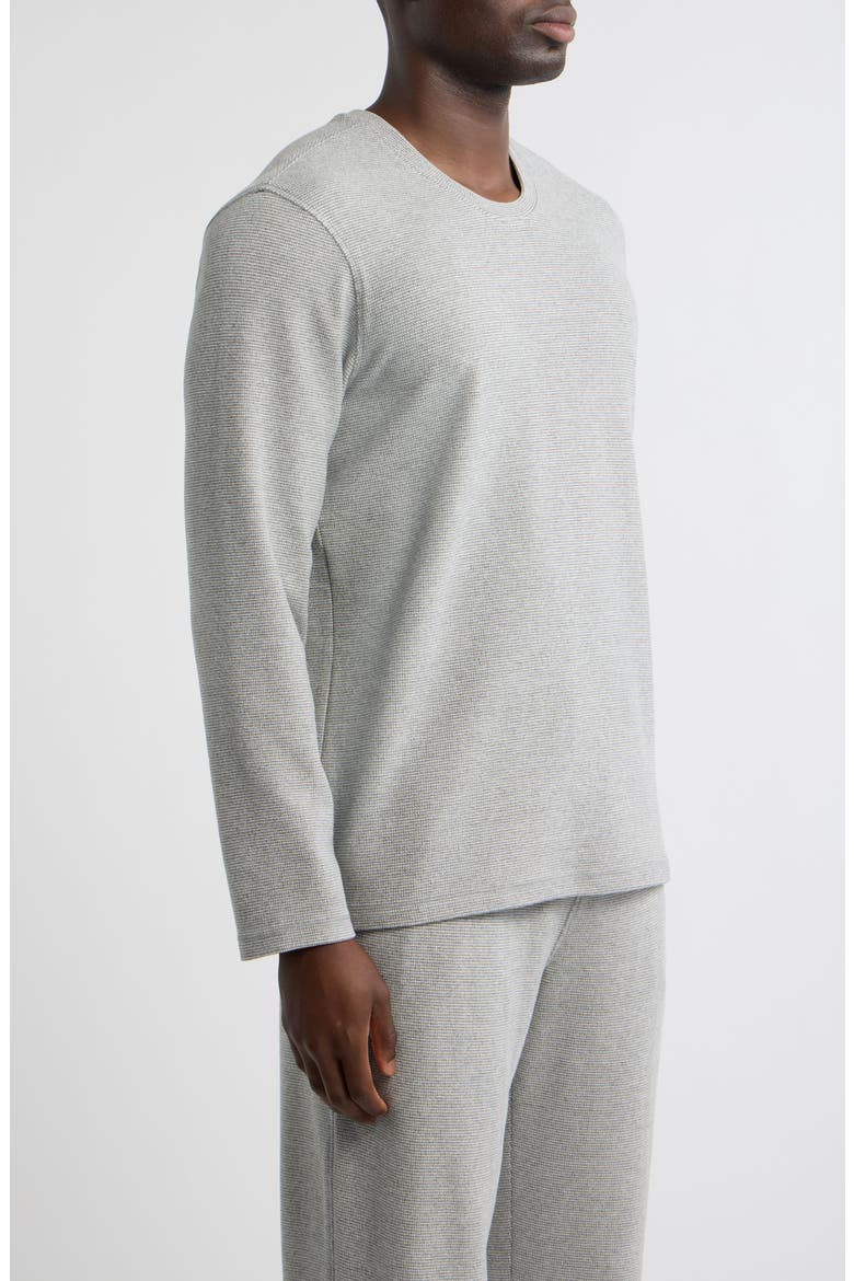 Gingham Long Sleeve T-Shirt, Alternate, color, CHARCOAL