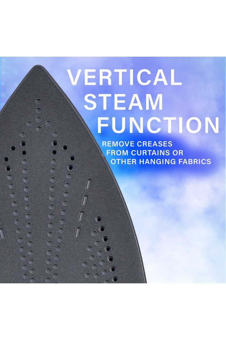 1200W Lightweight Non-Stick Steam Iron in Black, Alternate, color, Black