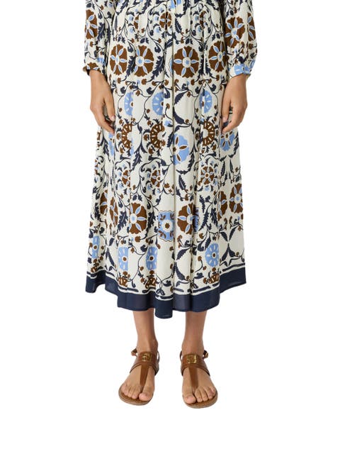 Jonia Floral Print Midi Skirt