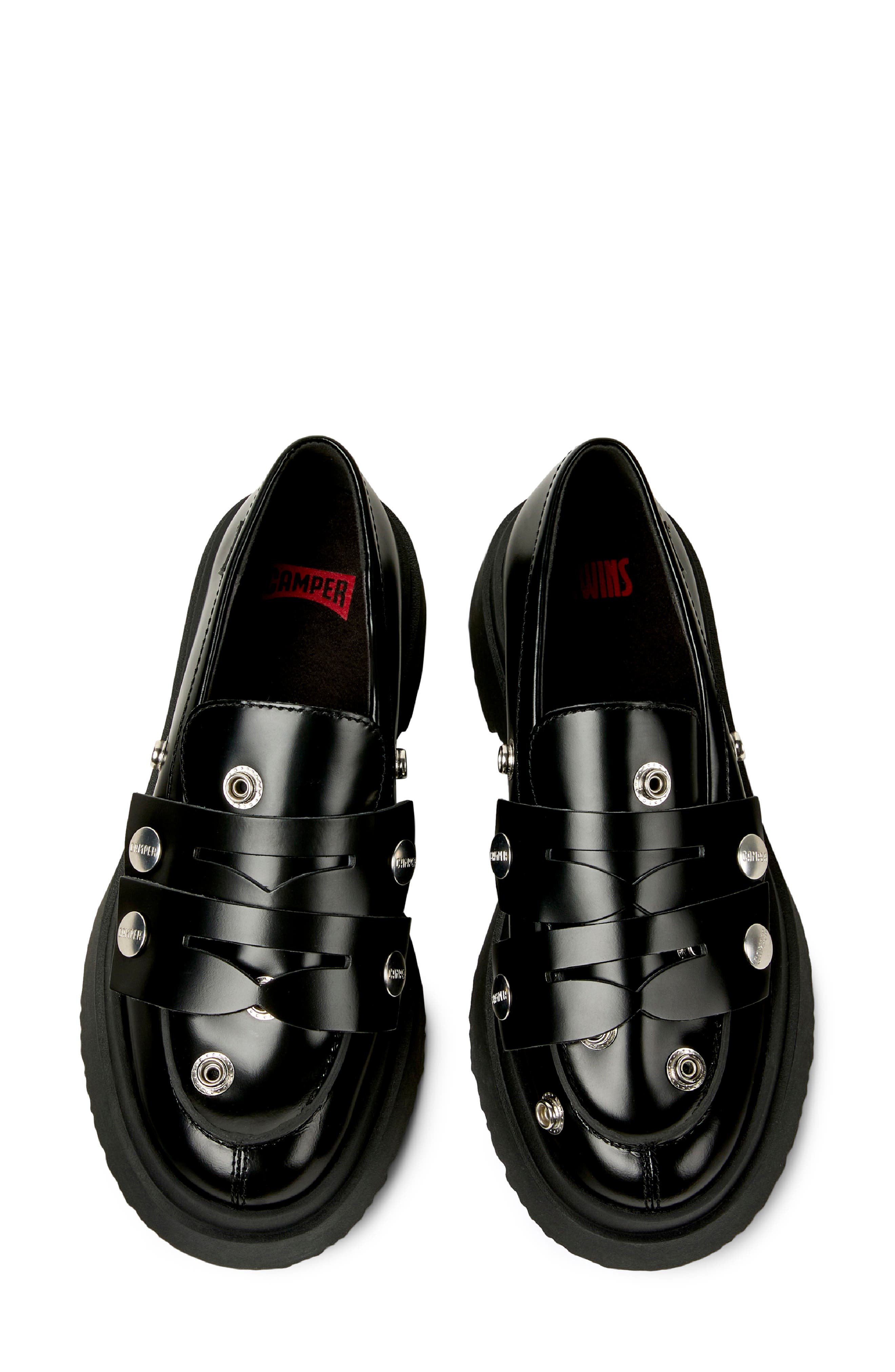 Camper Walden Stud Double Penny Loafer, Alternate, color, 