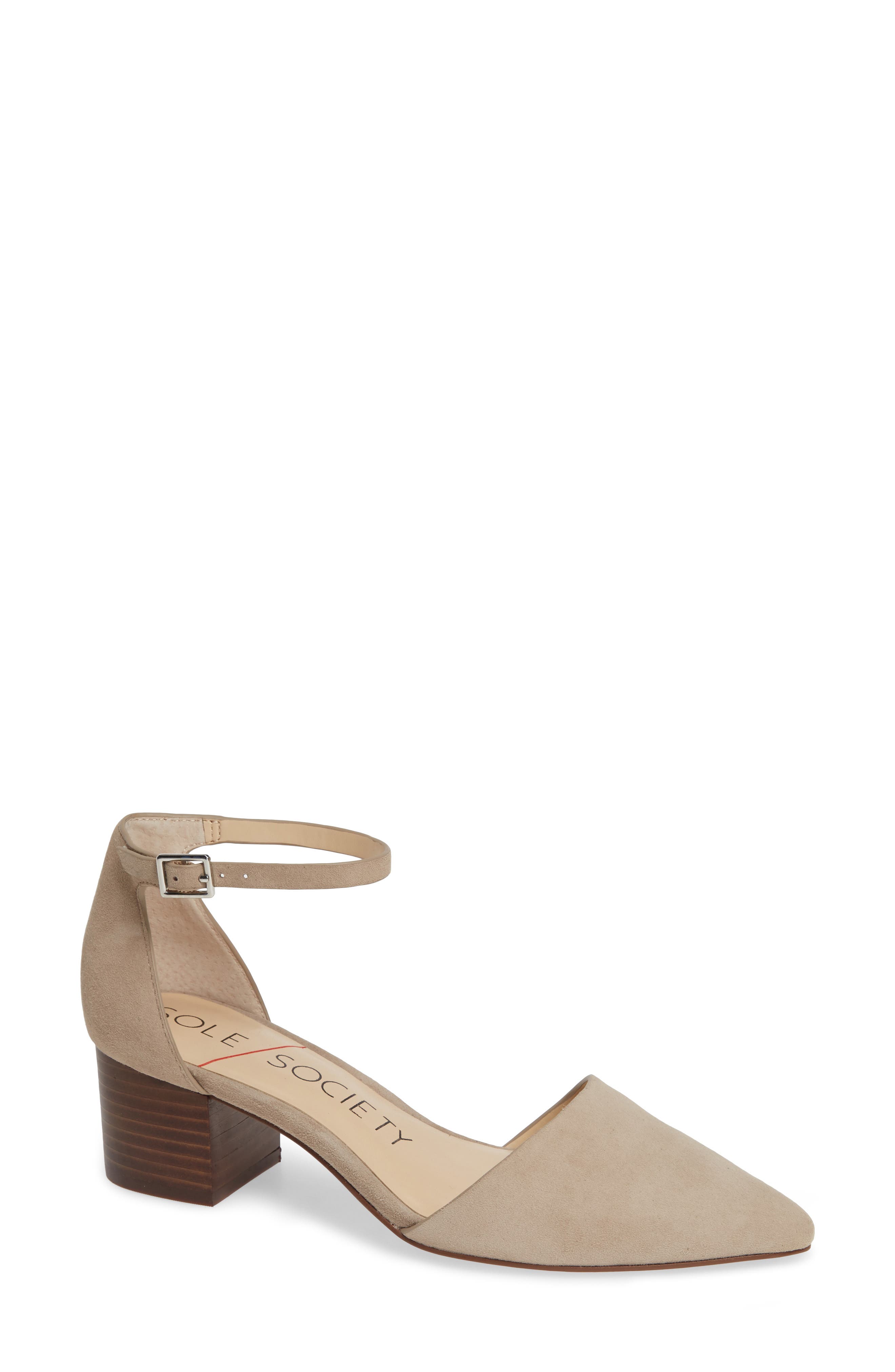 Katarina Block Heel Pump, Main, color, TAUPE SUEDE