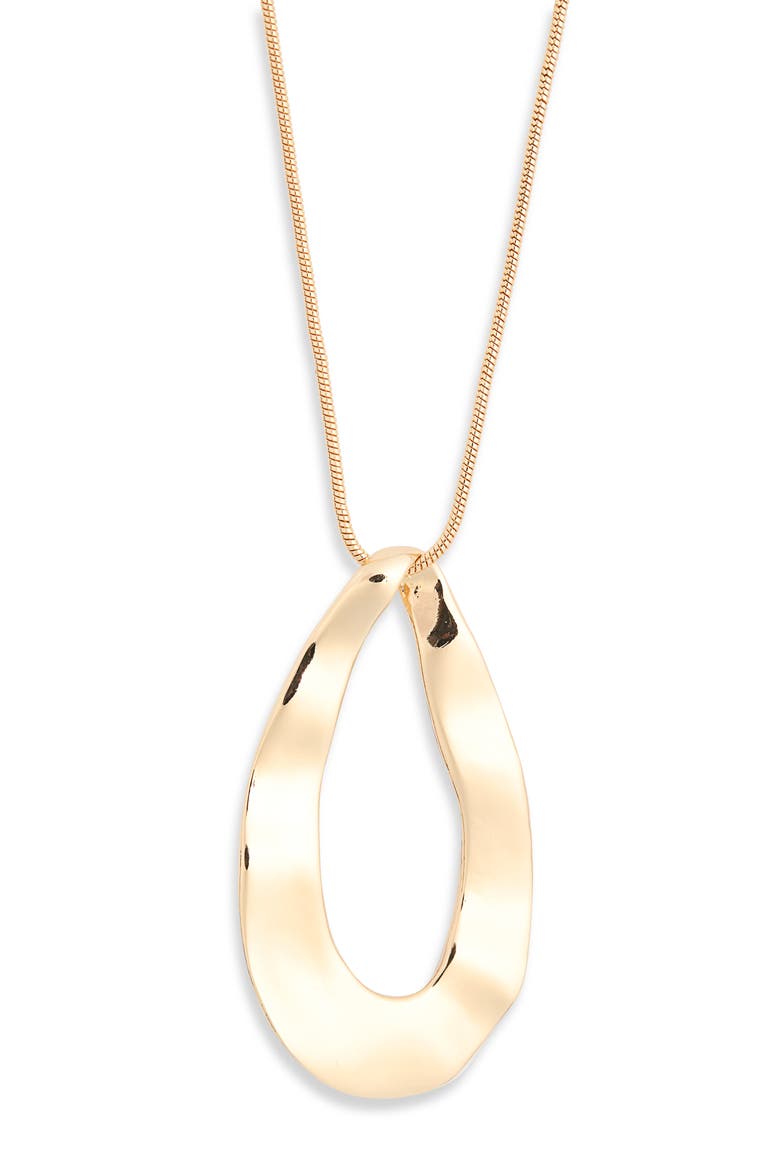 Organic Pendant Necklace, Main, color, GOLD
