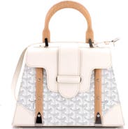 Pre-Owned Goyard Saigon Top Handle Bag Coated Canvas with Leather PM