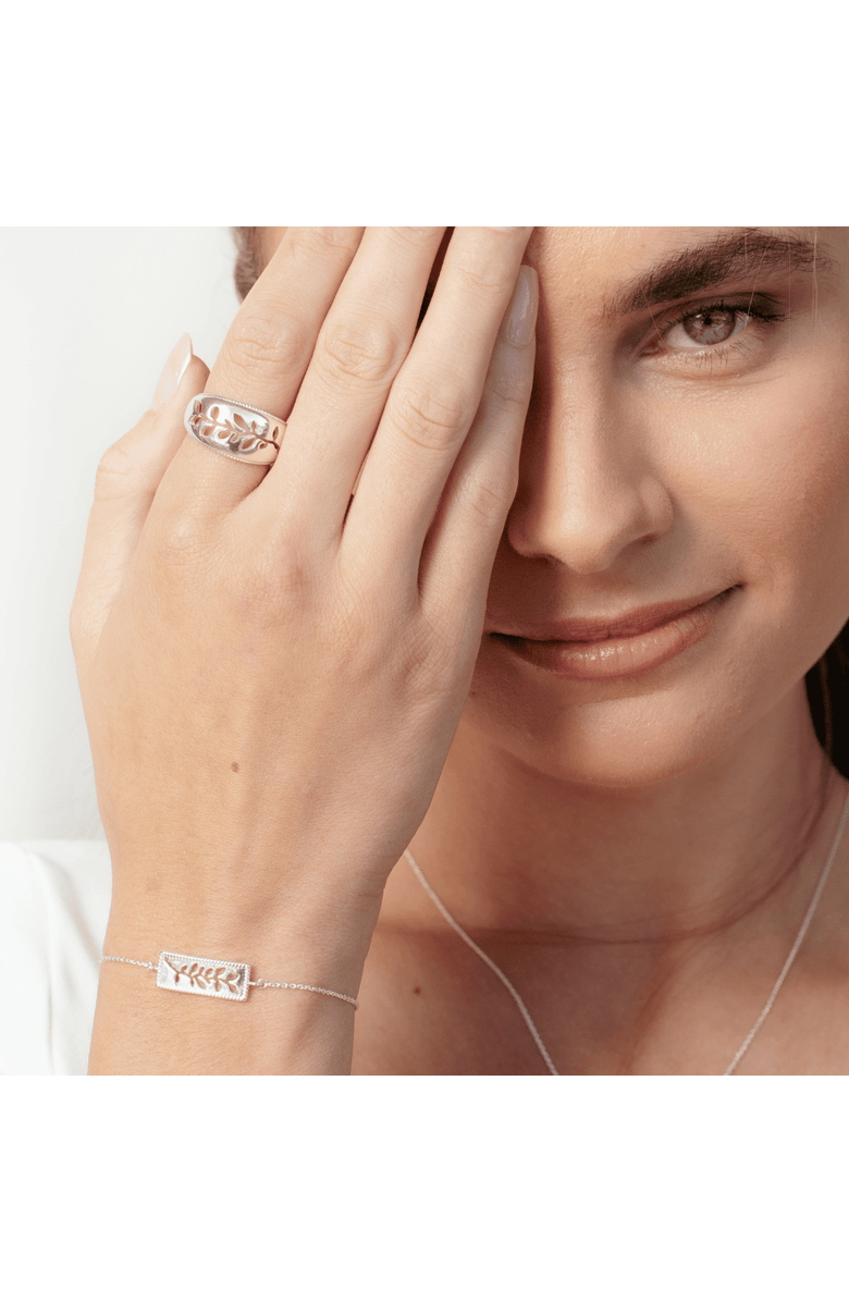 Rizen Jewelry Olive Branch Ring, Alternate, color, Sterling Silver