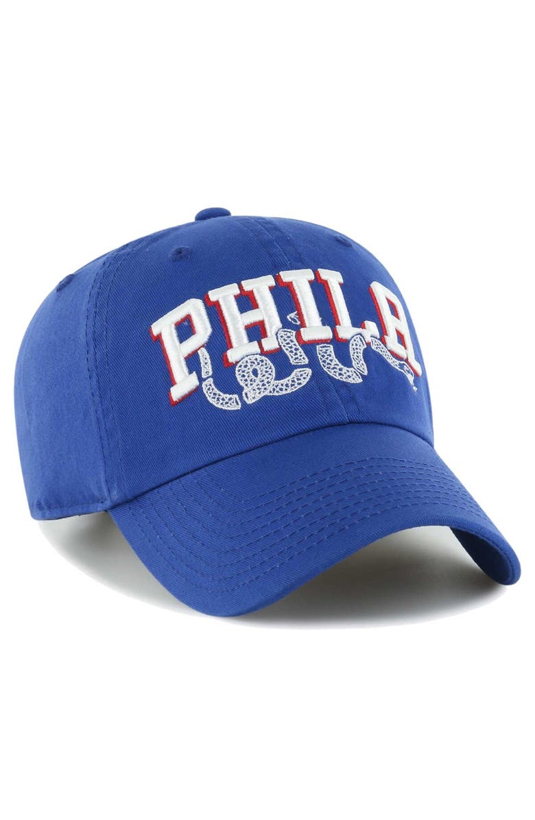 '47 Men's '47 Royal Philadelphia 76ers Core Wordmark Clean Up Adjustable Hat, Alternate, color, 