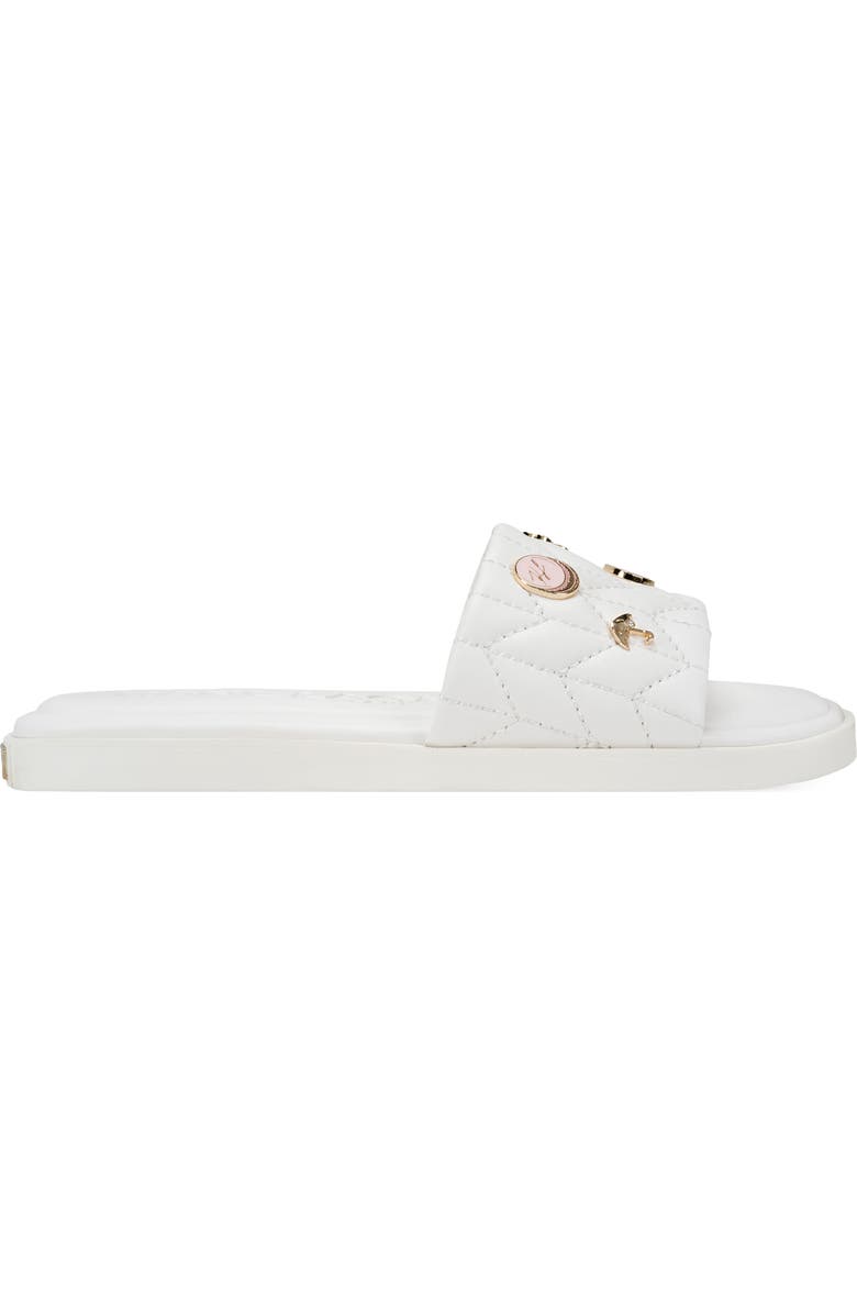 KARL LAGERFELD PARIS Carenza Macaron Slide Sandal, Alternate, color, Bright White