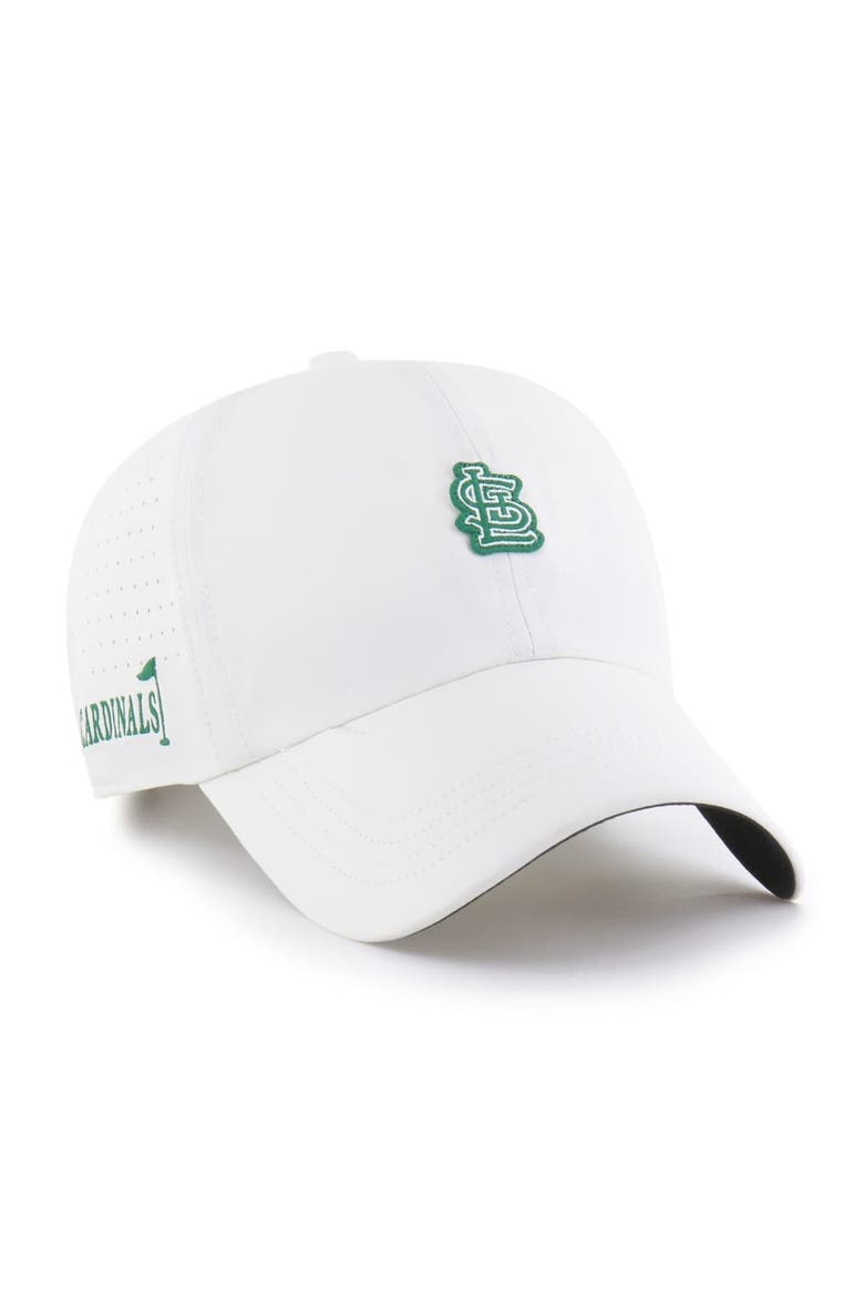Men's '47 White St. Louis Cardinals Elevated Greens Clean Up Adjustable Hat, Main, color, White
