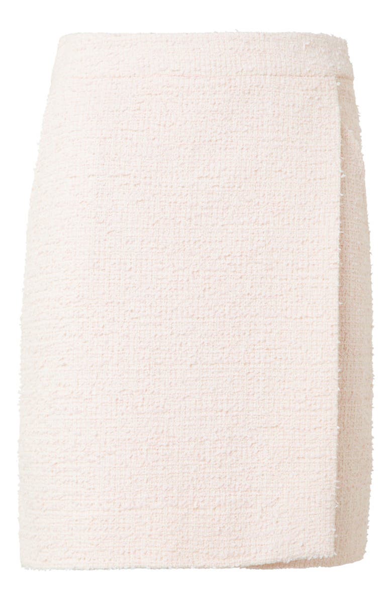 Akris punto Bouclé Tweed Faux Wrap Skirt, Alternate, color, Pale Pink-Cream