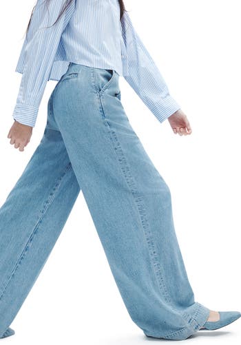 rag & bone Abigale Featherweight Pleated High Waist Baggy