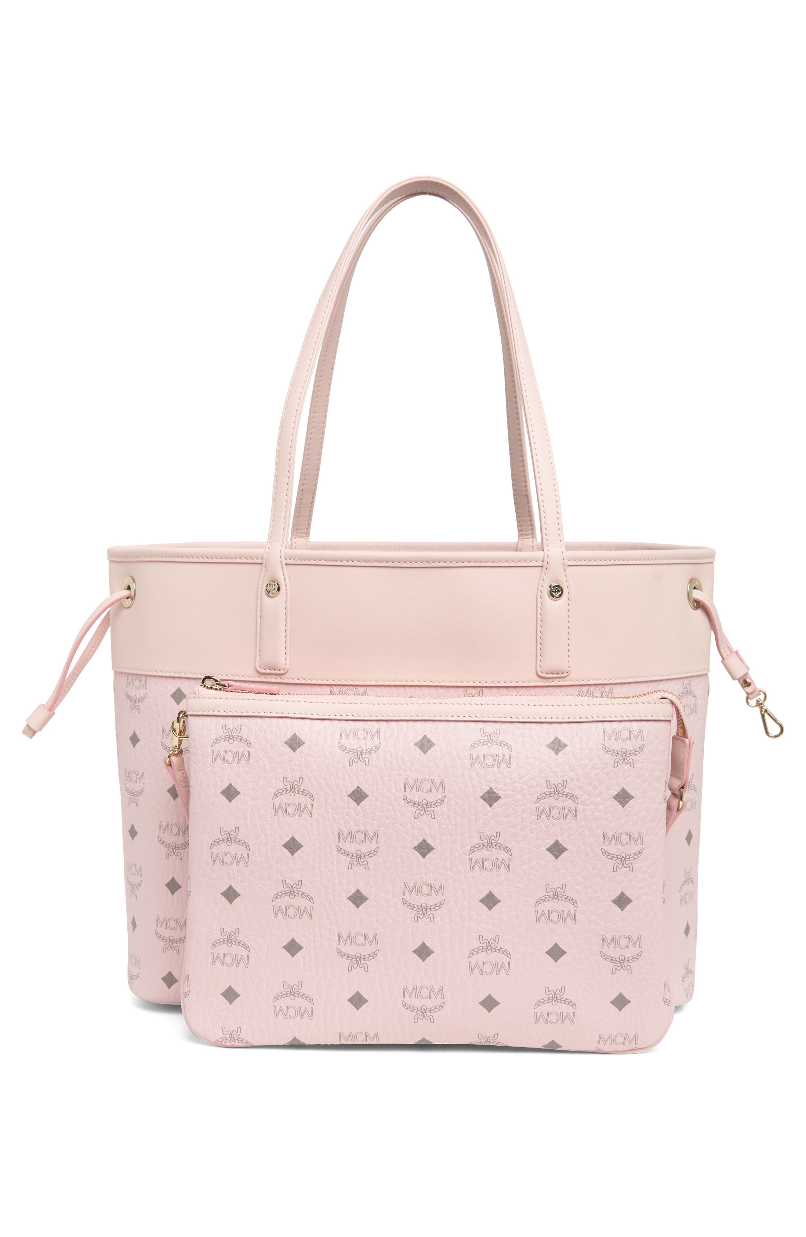 MCM Medium Aren VI Leather Shopper Tote Bag, Alternate, color, 