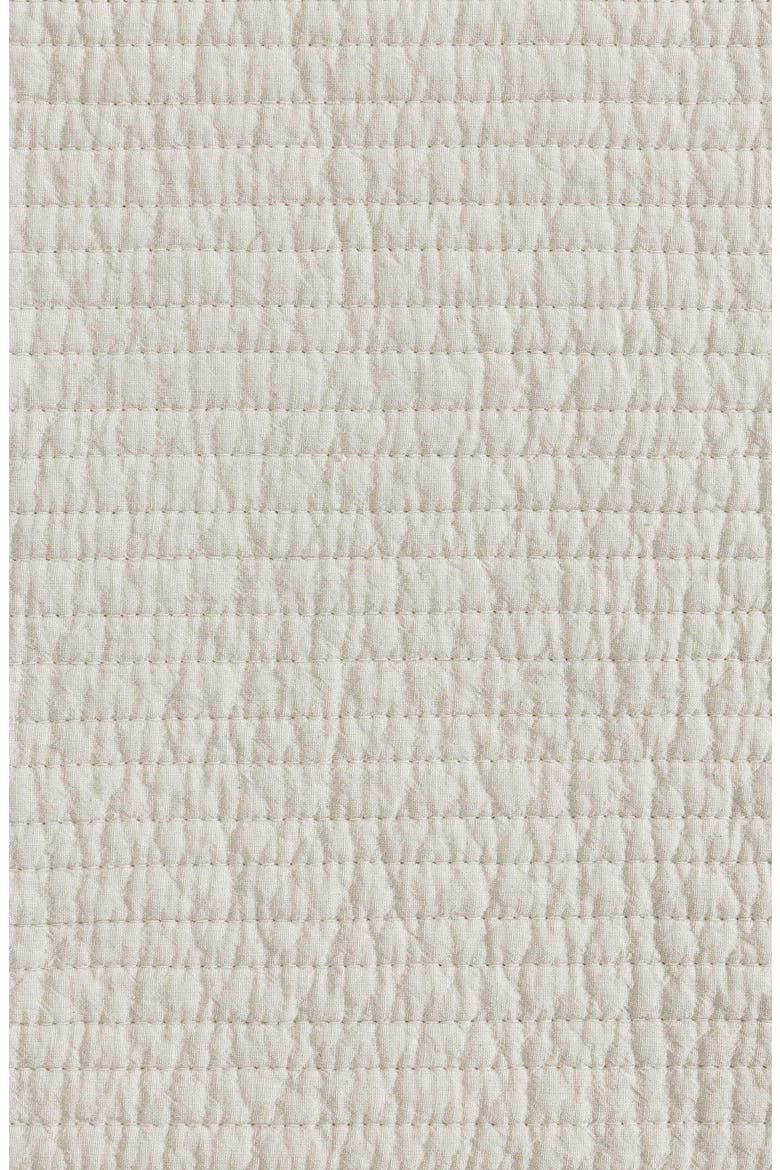 Seashore Stitch Cotton Twin Quilt Set, Alternate, color, BEIGE