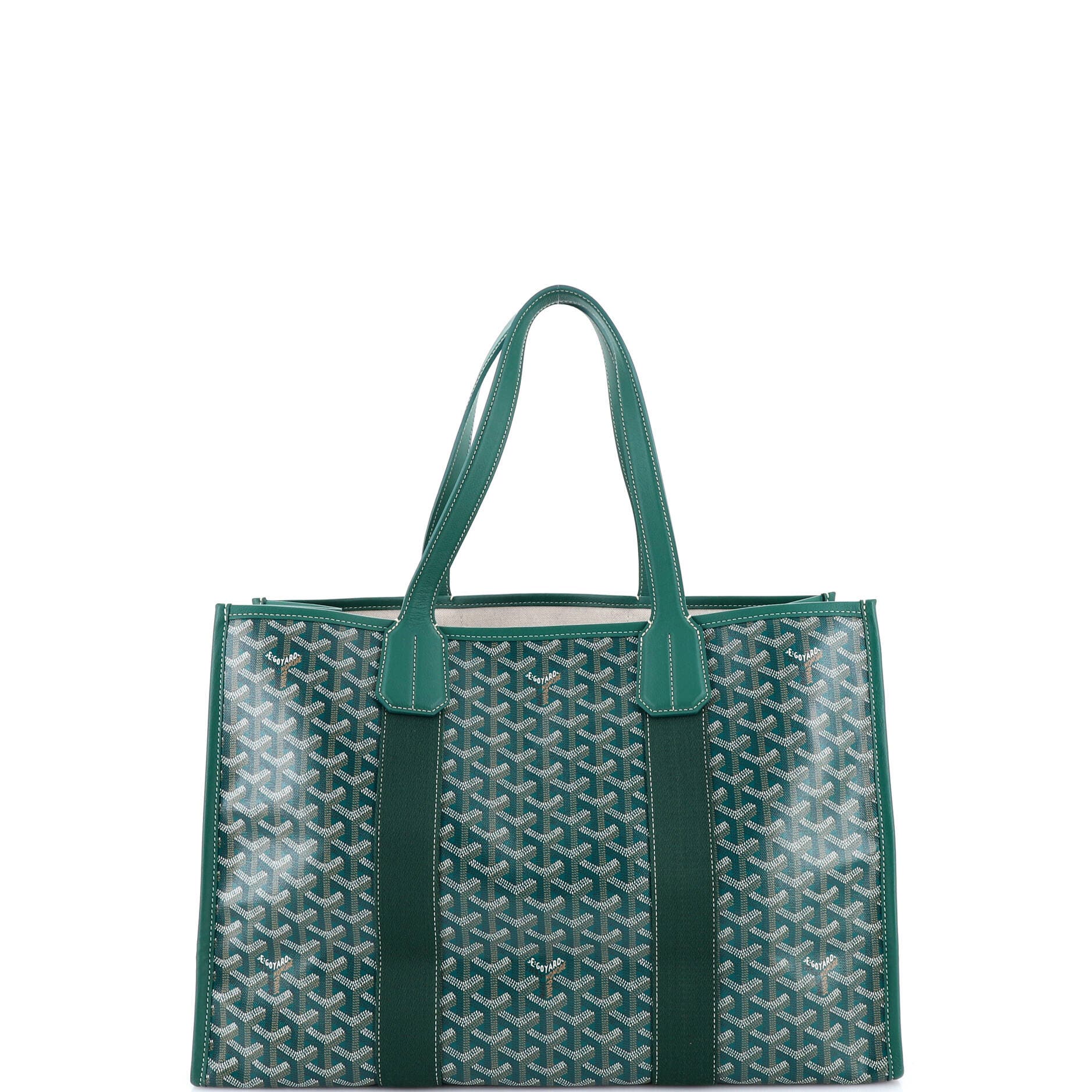 Pre-Owned Goyard Villette Tote Printed Coated Canvas MM, Alternate, color, Green