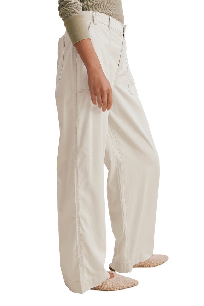 Colette Wide Leg Stretch Cotton Blend Pants, Alternate, color, LIGHT FAWN BEIGE