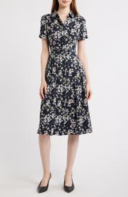 Theory Floral Print Shirtdress