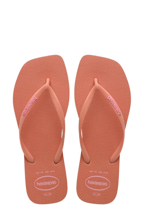 Havaianas Slim Square Logo Flip Flop In Multi