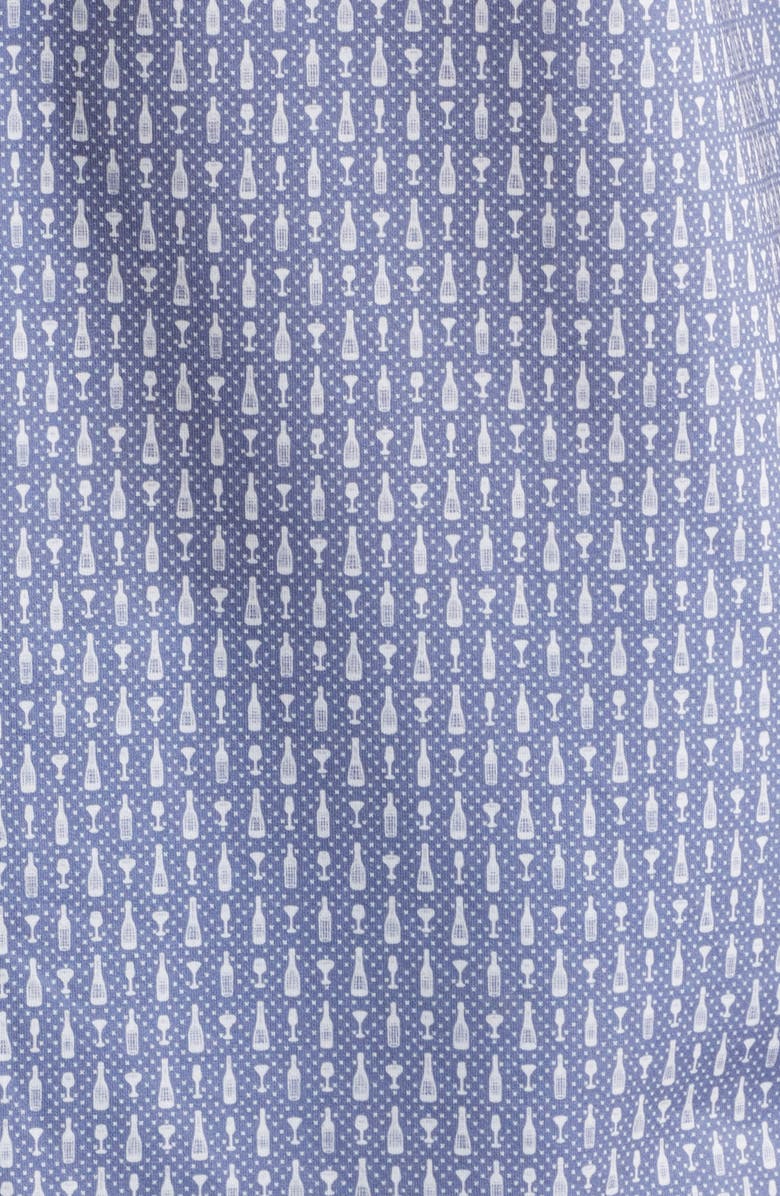 Miles OoohCotton<sup>®</sup> Wine Print Short Sleeve Button-Up Shirt