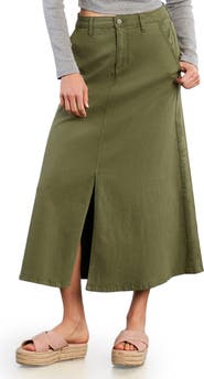 HINT OF BLU Denim Maxi Skirt