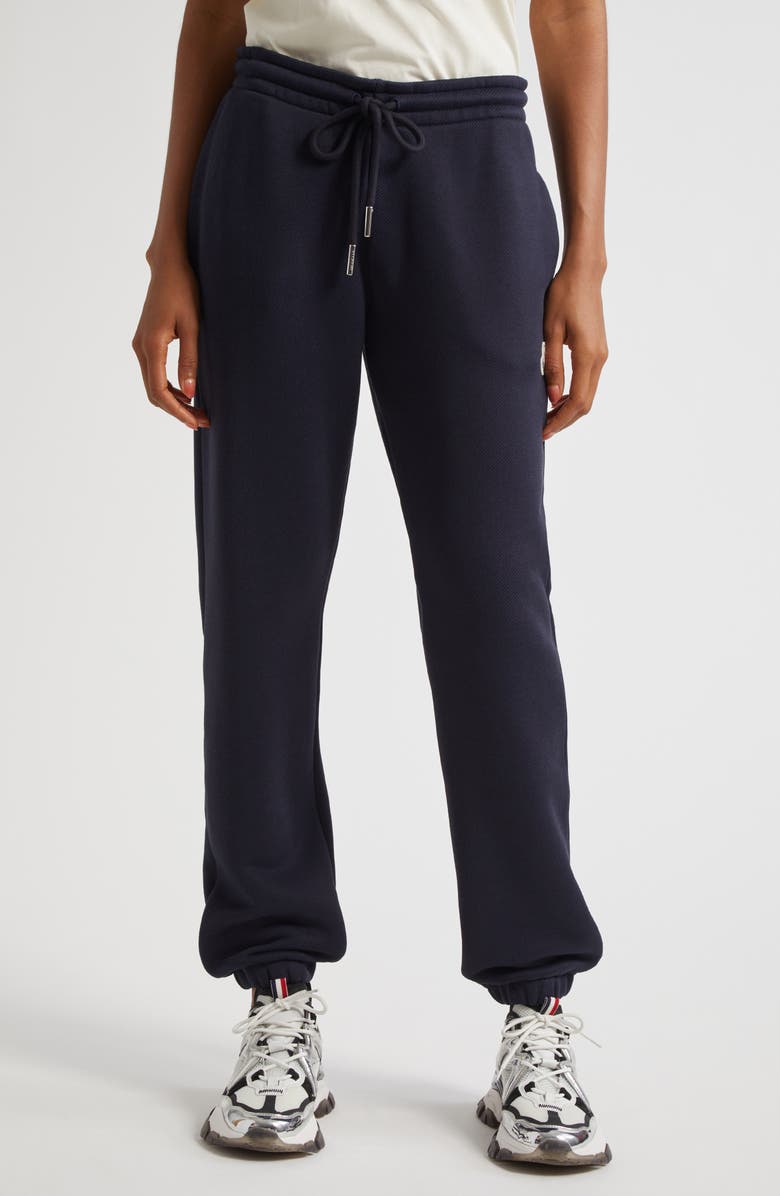 Moncler Logo Patch Joggers, Main, color, Dark Navy Blue