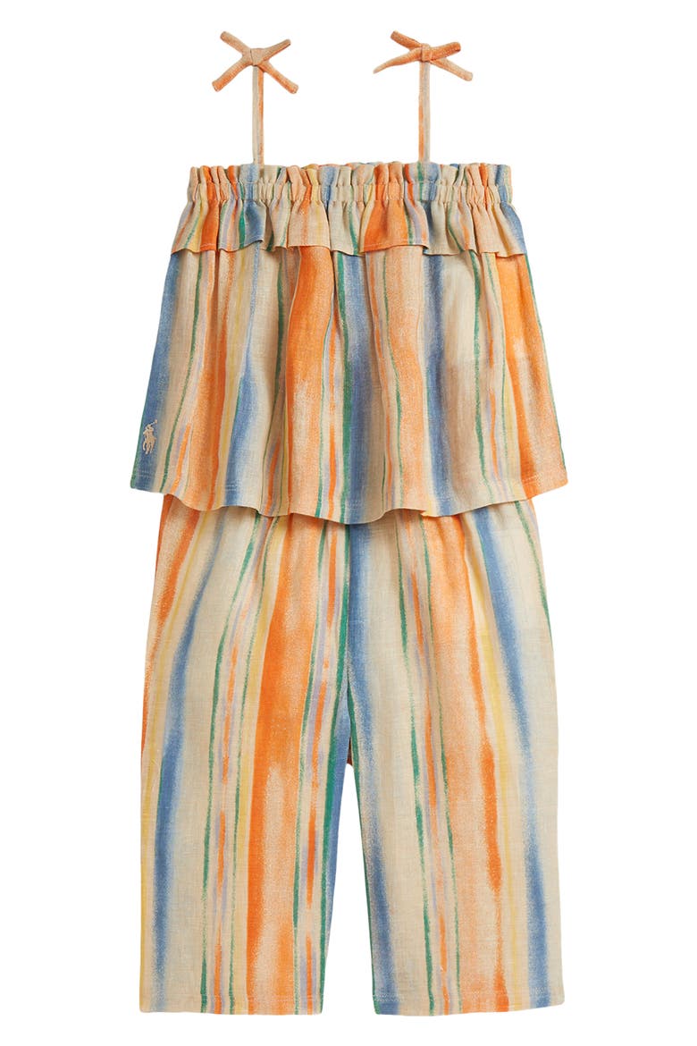 Stripe Linen Top & Pants, Main, color, KONA PAINTERLY STRIPE