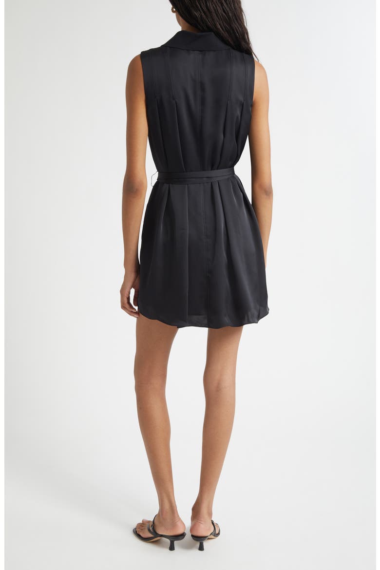 Lina Sleeveless Belted Minidress, Alternate, color, BLACK
