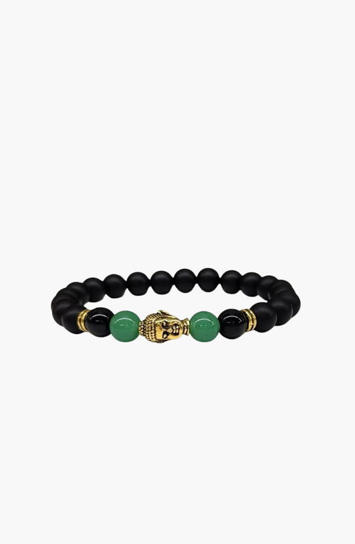 Humanist Beauty Buddha Obsidian Beaded Bracelet
