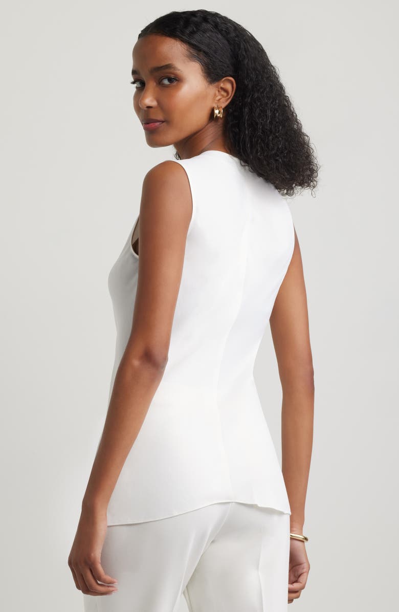 Nordstrom Sleeveless Satin Top, Alternate, color, Ivory Tofu