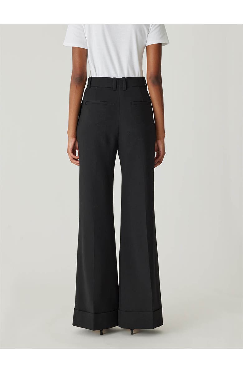 Rebecca Taylor Refined Suiting Wide Leg Trouser, Alternate, color, Black