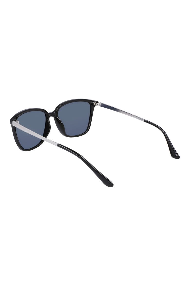 57mm Polarized Square Sunglasses, Alternate, color, BLACK