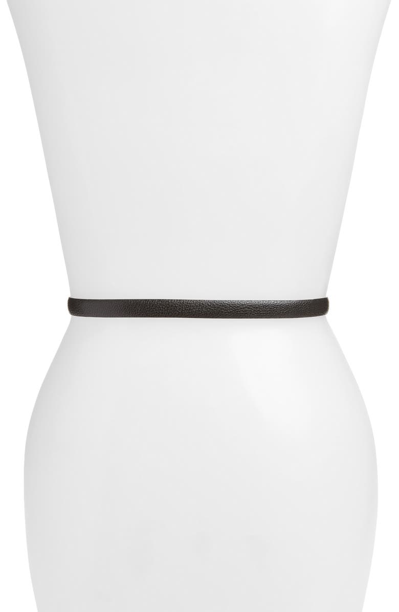 Halogen<sup>®</sup> Skinny Leather Belt, Alternate, color,