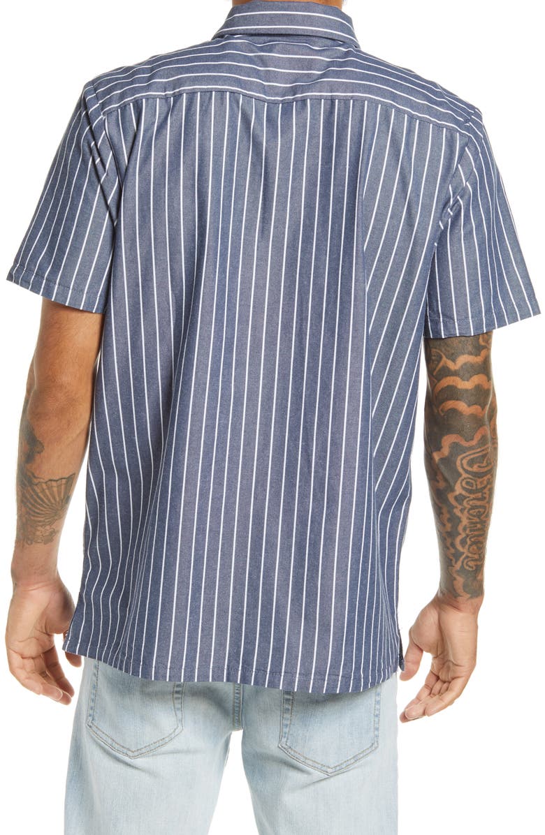 Vans Coleman Stripe Short Sleeve Button-Up Shirt, Alternate, color,