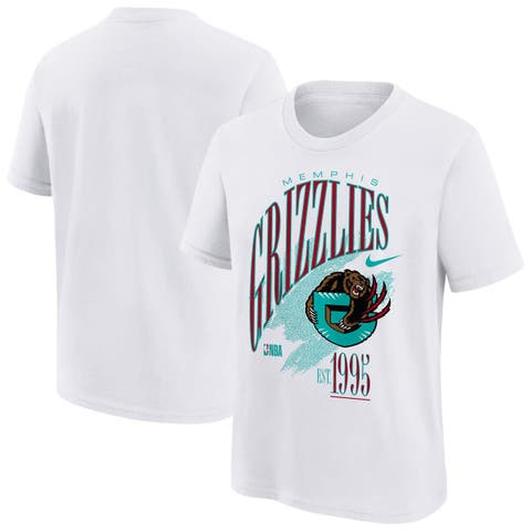 Youth Nike  White Memphis Grizzlies Hardwood Classics Champs Max90 T-Shirt