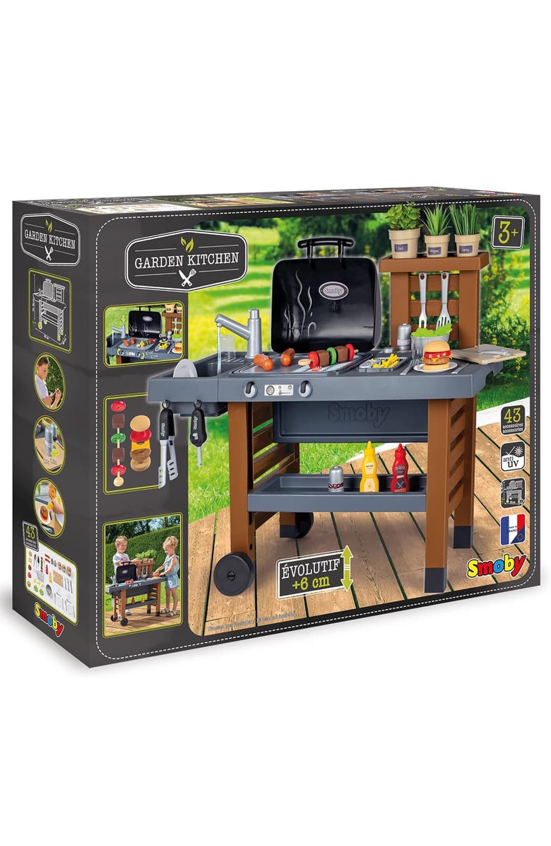Smoby Garden Kitchen Toy Grill 43pcs, Alternate, color, Multicolored