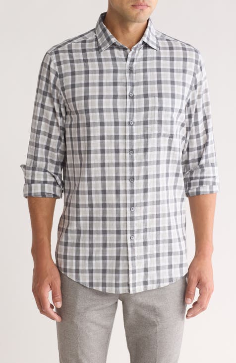 Boltons Original Fit Check Button-Up Shirt