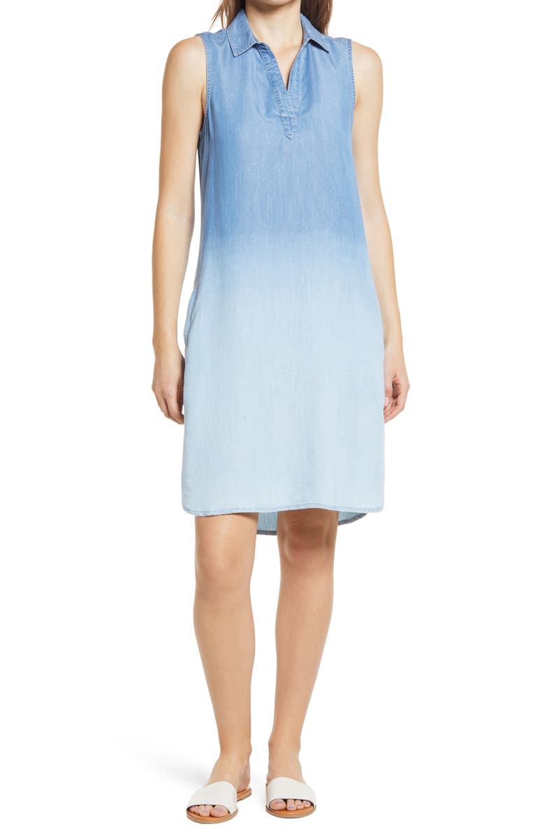 beachlunchlounge Shelay Chambray Shirtdress, Main, color,