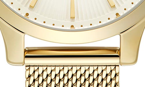 Olivia Burton Women's Wonder Lust Gold-tone Stainless Steel Mesh Bracelet Watch 30mm In Gold