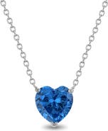 In Season Jewelry Prong CZ Birthstone Heart Necklace