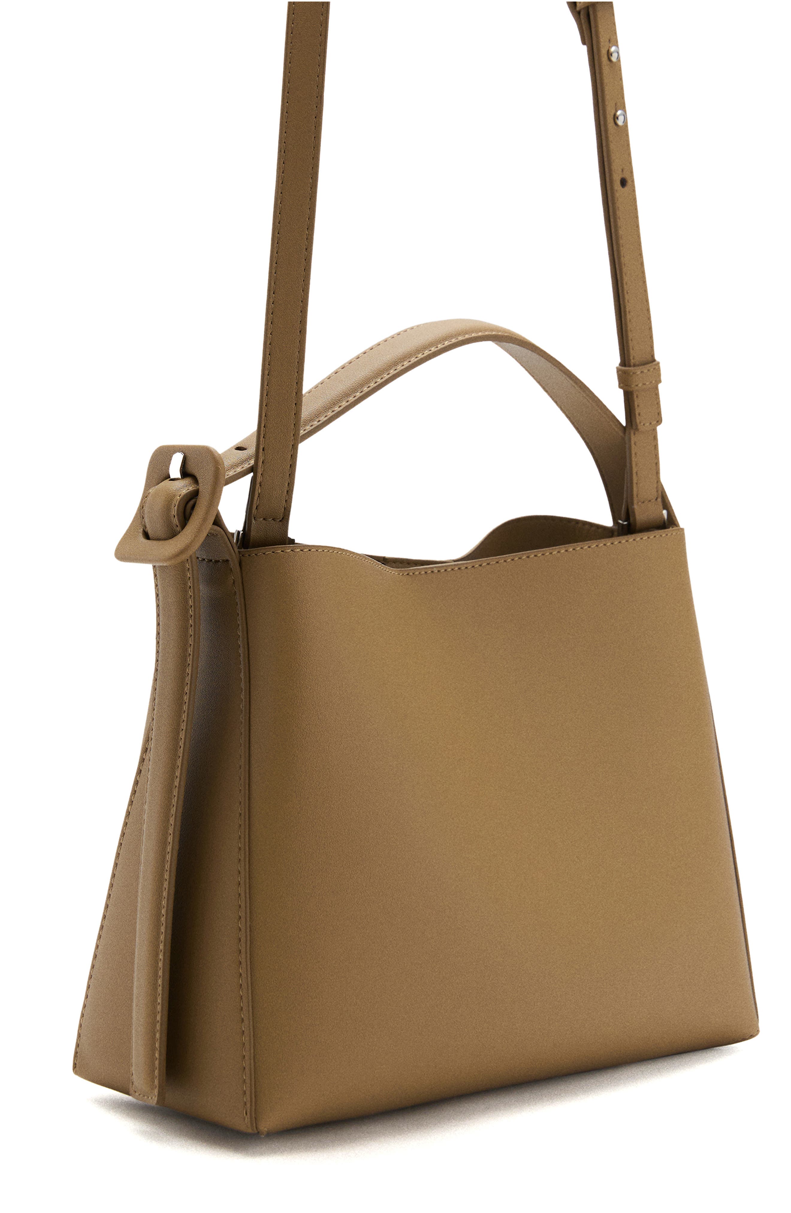 MANGO Faux Leather Crossbody Bag, Alternate, color, 