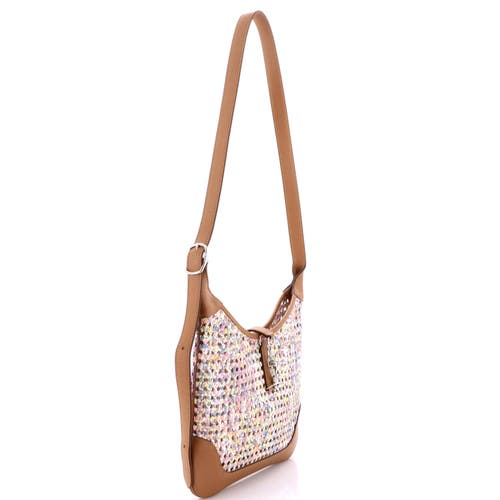 Pre-owned Hermes  Hermes Trim Duo Bag Printed Silk And Leather 31 In Multi