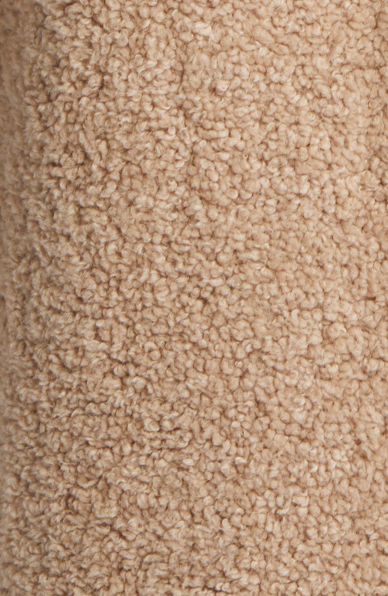 BCBG Max Azria Cozy Teddy High Pile Fleece Long Coat, Alternate, color, Oatmeal