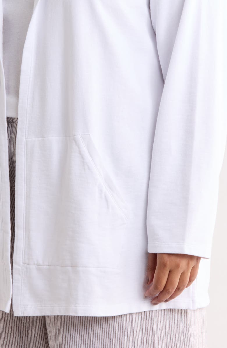 Eileen Fisher Organic Cotton Hooded Jacket, Alternate, color, White
