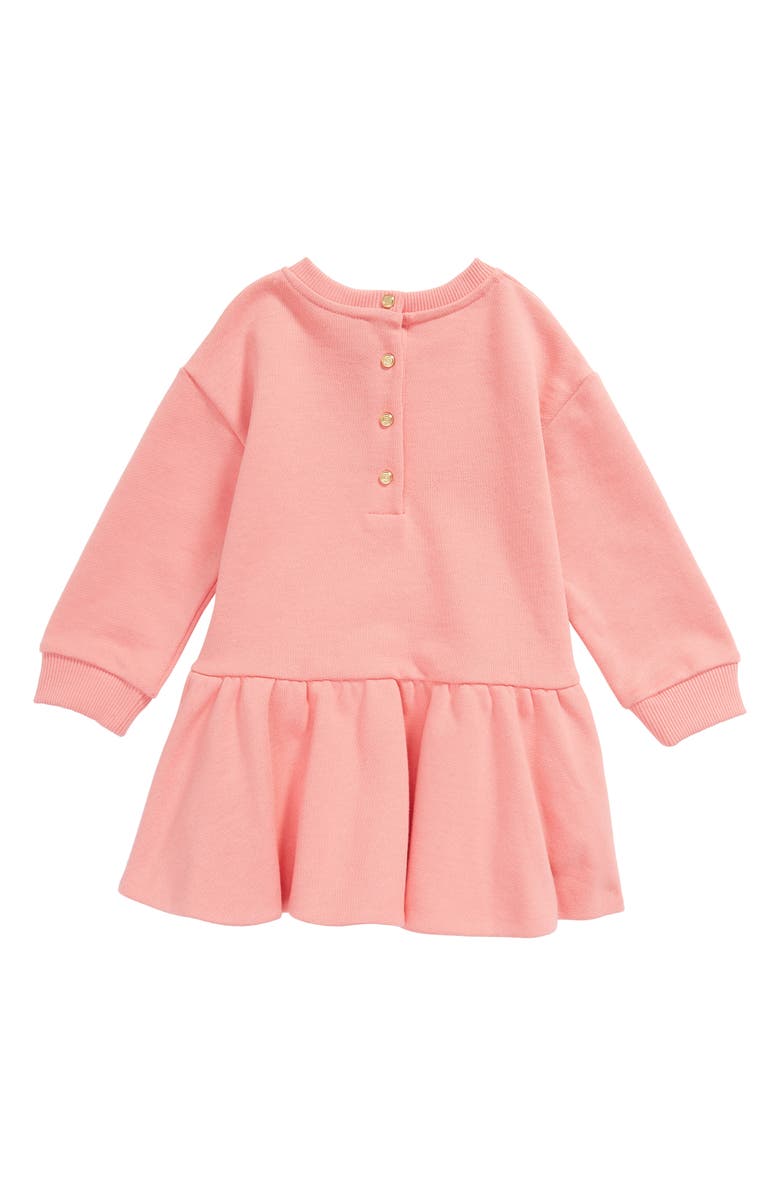 Balmain Logo Graphic Sweatshirt Dress, Alternate, color, 