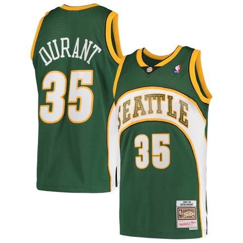 Men's Mitchell & Ness Kevin Durant Green Seattle SuperSonics Hardwood Classics Swingman Jersey