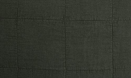 Parachute Linen Box Quilted Sham Set In Green