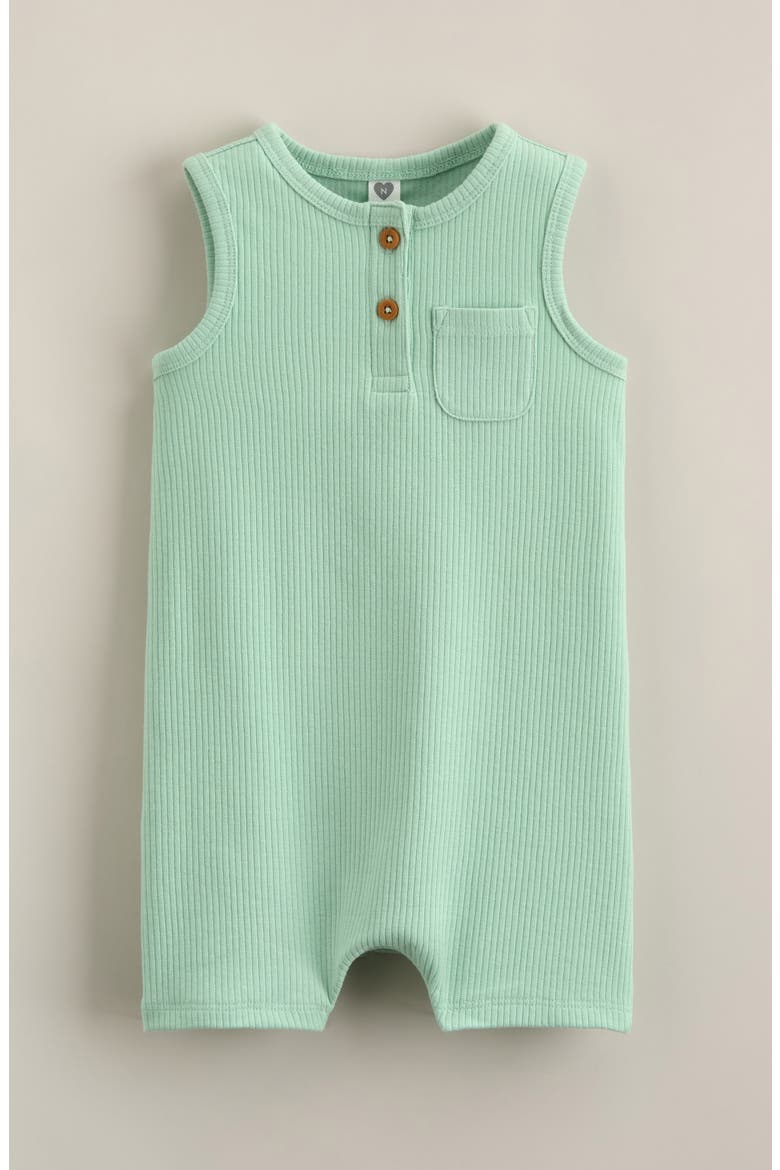 Rib Romper, Main, color, GREEN PALE JADE